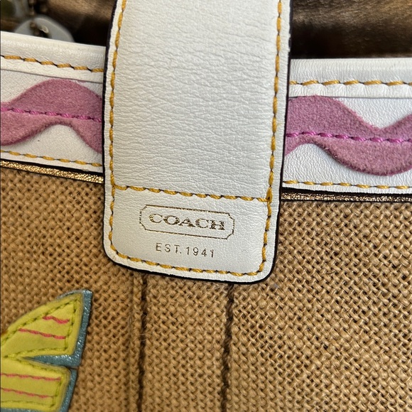 COACH limited edition vintage Cream and Tan Women's satchel bag - Picture 4 of 16